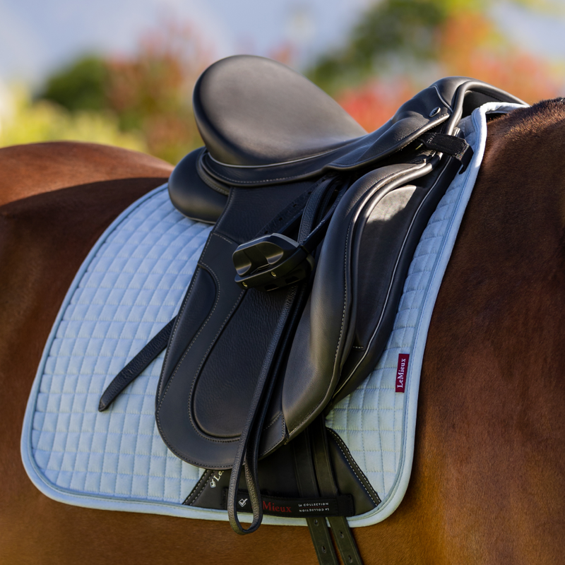 LeMieux Suede Dressage Square - Mist-1